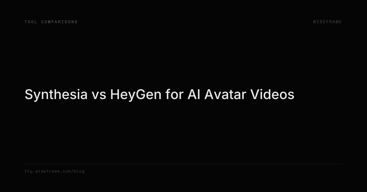 Synthesia vs HeyGen for AI Avatar Videos | Wideframe